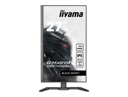 iiyama G-MASTER Black Hawk GB2745QSU-B1 - LED monitor - 27" - 2560 x 1440 QHD @ 100 Hz - IPS - 250 cd/m² - 1300:1 - 1 ms - HDMI, DisplayPort - speakers - matte black