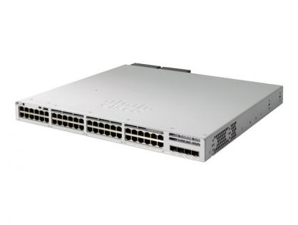 Cisco Catalyst 9300L - Network Essentials - switch - L3 - Managed - 48 x 10/100/1000 (PoE+) + 4 x 10 Gigabit SFP+ (uplink) - rack-mountable - PoE+ (890 W) - with 1 year Network Essentials