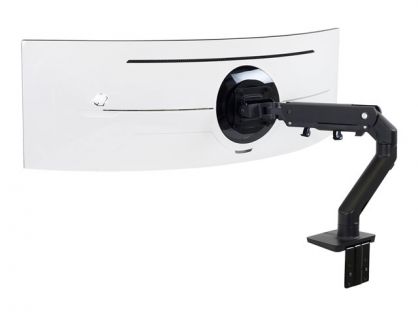 Ergotron HX - Mounting kit (articulating arm, desk clamp mount, grommet mount, mounting hardware, extension part, HD pivot) - Patented Constant Force Technology - for LCD display/ curved LCD display - matte black - screen size: up to 49"