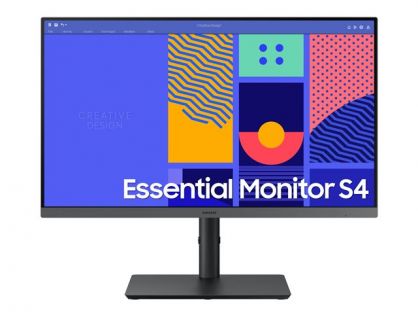 Samsung S24C432GAU - C432 Series - LED monitor - 24" - 1920 x 1080 Full HD (1080p) @ 100 Hz - IPS - 250 cd/m² - 1000:1 - 4 ms - HDMI, VGA, DisplayPort - black