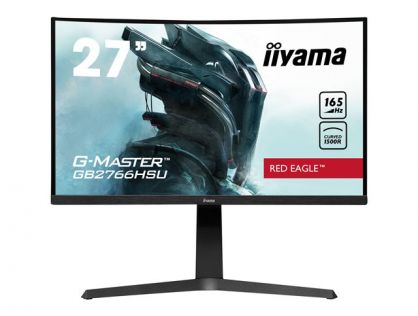 iiyama G-MASTER Red Eagle GB2766HSU-B1 - LED monitor - curved - 27" - 1920 x 1080 Full HD (1080p) @ 165 Hz - VA - 250 cd/m² - 3000:1 - 1 ms - 2xHDMI, DisplayPort - speakers - matte black