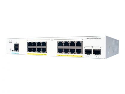 Cisco Catalyst 1000-16T-2G-L - Switch - Managed - 16 x 10/100/1000 + 2 x Gigabit SFP (uplink) - rack-mountable