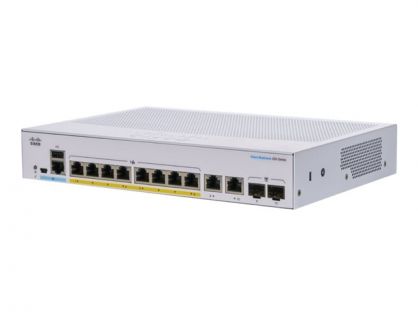 Cisco Business 250 Series CBS250-8P-E-2G - Switch - L3 - smart - 8 x 10/100/1000 (PoE+) + 2 x combo Gigabit Ethernet/Gigabit SFP - rack-mountable - PoE+ (67 W)
