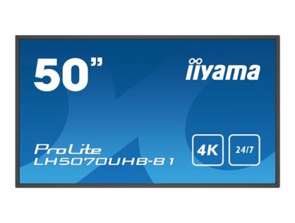 iiyama ProLite LH5070UHB-B1 50" Class (49.5" viewable) LCD flat panel display - 4K - for digital signage