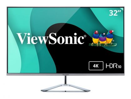 ViewSonic VX3276-4K-mhd - LED monitor - 32" (31.5" viewable) - 3840 x 2160 4K UHD (2160p) - VA - 300 cd/mï¿½ - 2500:1 - HDR10 - 4 ms - 2xHDMI, DisplayPort, Mini DisplayPort - speakers