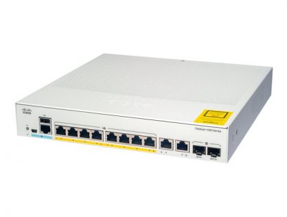 Cisco Catalyst 1000-8T-2G-L - Switch - Managed - 8 x 10/100/1000 + 2 x combo Gigabit SFP (uplink) - rack-mountable