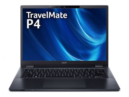 Acer TravelMate P4 TMP414-52 - 180-degree hinge design - Intel Core i5 - 1240P / up to 4.4 GHz - Win 11 Pro - Intel Iris Xe Graphics - 8 GB RAM - 512 GB SSD - 14" IPS 1920 x 1200 - Wi-Fi 6E - slate blue - kbd: UK
