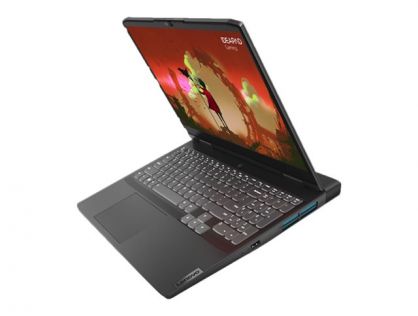 Lenovo IdeaPad Gaming 3 15ARH7 82SB - AMD Ryzen 5 - 6600H / up to 4.5 GHz - Win 11 Home - GF RTX 3050 - 8 GB RAM - 512 GB SSD NVMe - 15.6" IPS 1920 x 1080 (Full HD) @ 120 Hz - 802.11a/b/g/n/ac/ax - onyx grey - kbd: UK