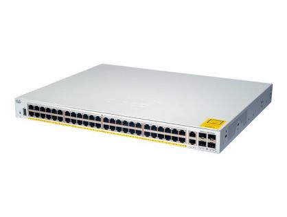Cisco Catalyst 1000-48P-4G-L - Switch - Managed - 24 x 10/100/1000 (PoE+) + 24 x 10/100/1000 + 4 x Gigabit SFP (uplink) - rack-mountable - PoE+ (370 W)