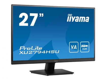 iiyama ProLite XU2794HSU-B1 - LED monitor - 27" - 1920 x 1080 Full HD (1080p) @ 75 Hz - VA - 250 cd/m² - 3000:1 - 4 ms - HDMI, DisplayPort - speakers - matte black