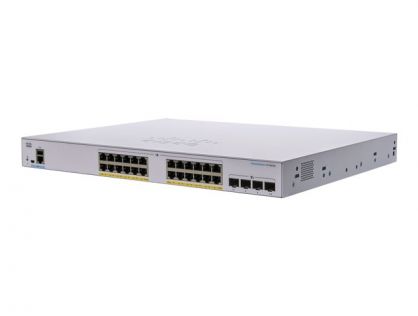 Cisco Business 350 Series 350-24FP-4G - Switch - L3 - Managed - 24 x 10/100/1000 (PoE+) + 4 x Gigabit SFP - rack-mountable - PoE+ (370 W)