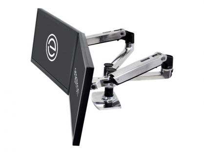 Ergotron LX Dual Side-by-Side Arm - Mounting kit (desk clamp mount, grommet mount, 2 articulating arms, 2 extension brackets) for LCD display - screen size: up to 27" - desktop stand