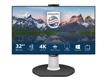 Philips P-line 329P9H - LED monitor - 32" (31.5" viewable) - 3840 x 2160 4K @ 60 Hz - IPS - 350 cd/mï¿½ - 1300:1 - 5 ms - 2xHDMI, DisplayPort, USB-C - speakers - black texture