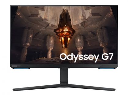 Samsung Odyssey G7 S28BG700EP - G70B Series - LED monitor - Smart - gaming - 28" - 3840 x 2160 4K @ 144 Hz - IPS - 300 cd/m² - 1000:1 - DisplayHDR 400 - 1 ms - 2xHDMI, DisplayPort - speakers - black