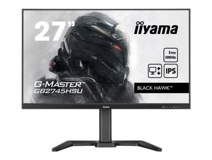 iiyama G-MASTER Black Hawk GB2745HSU-B1 - LED monitor - 27" - 1920 x 1080 Full HD (1080p) @ 100 Hz - IPS - 250 cd/m² - 1000:1 - 1 ms - HDMI, DisplayPort - speakers - matte black
